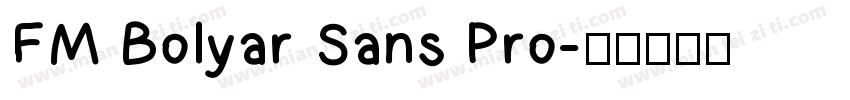 FM Bolyar Sans Pro字体转换